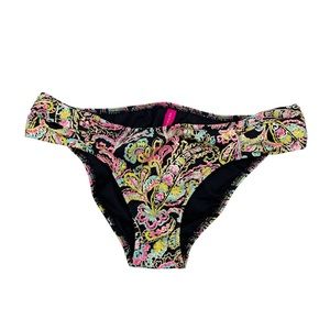 NEW Victoria's Secret Knockout Cheeky Bikini Bottom Neon Metallic Paisley Small